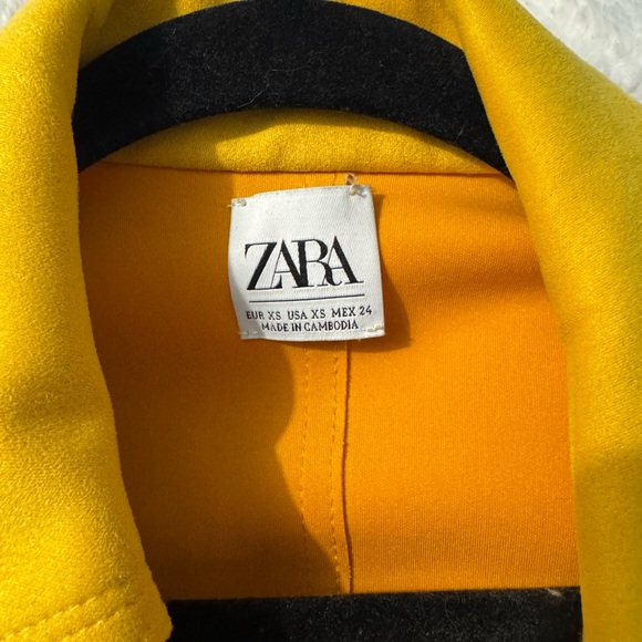 Zara Mustard Yellow Trench Coat - Picture 3 of 3
